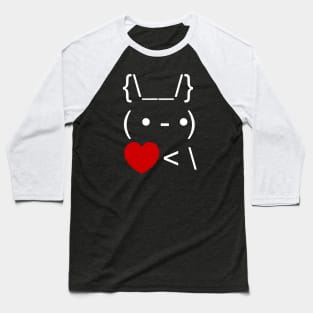 ASCII Text Art Bunny Rabbit Take Heart Back Baseball T-Shirt